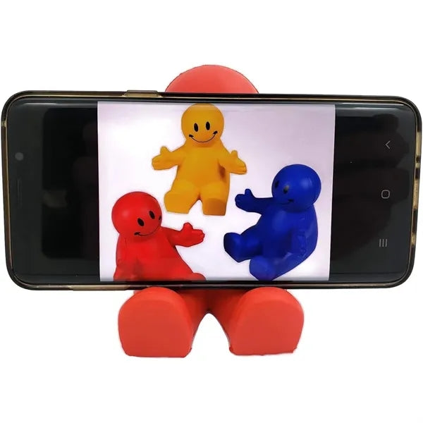 Fun Colorful Squeezable Smiley Face PU Mobile Phone Holder
