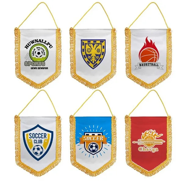 DIY Blank Pennant Soccer Baseball Football Rugby Club Flags