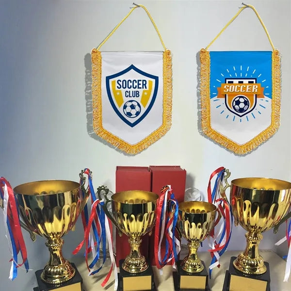 DIY Blank Pennant Soccer Baseball Football Rugby Club Flags