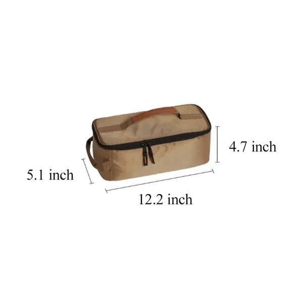 Durable 210D Checkered Fabric Picnic Storage Bag