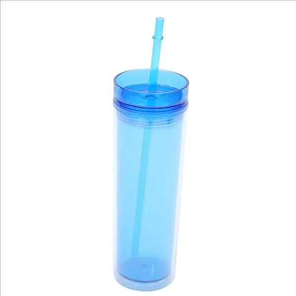 Plastic Cup With Lid And Straw