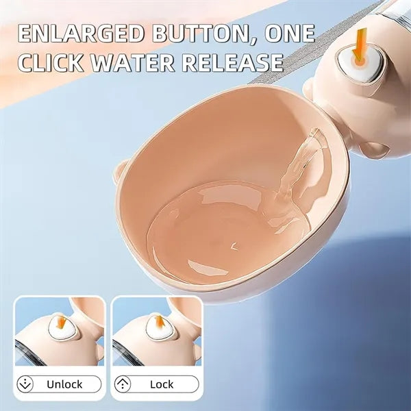 Portable Dog Water Bottle With Food Container