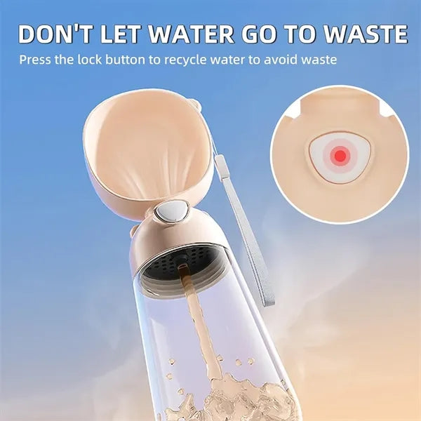 Portable Dog Water Bottle With Food Container