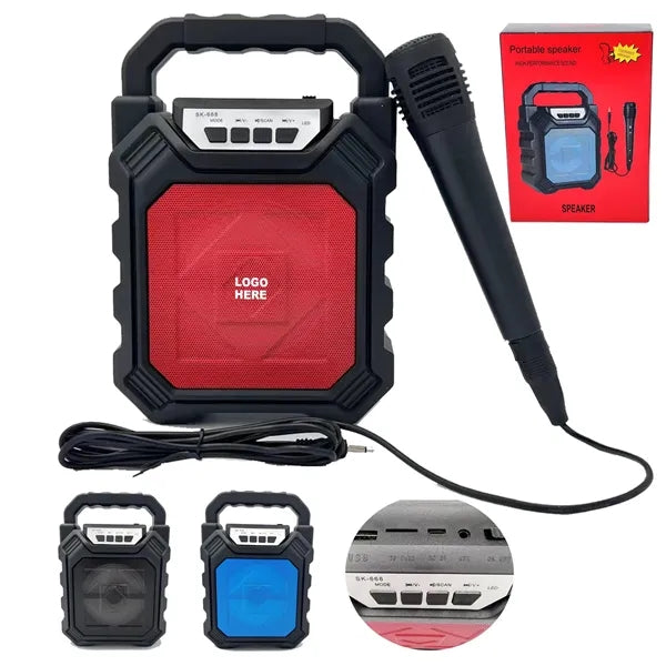 Portable PA System Wireless Speaker with Microphone