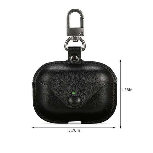 Premium Slim Business Casual Travel Leather Earphone Case