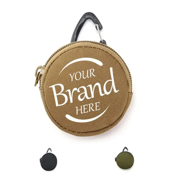 Portable Oxford Change Coin Round Pouch