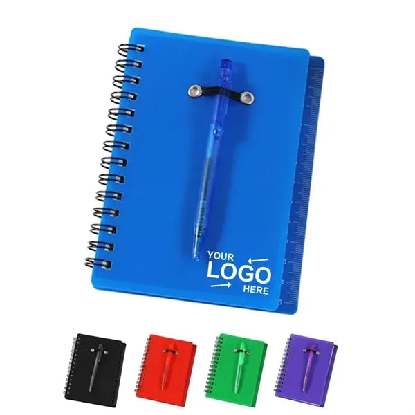 Portable Spiral Notebook With Pen