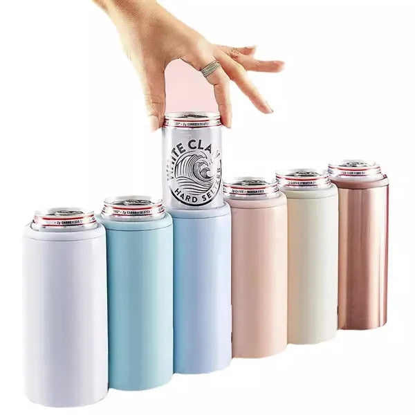 12oz Skinny Stainless Steel Beer Can Cooler