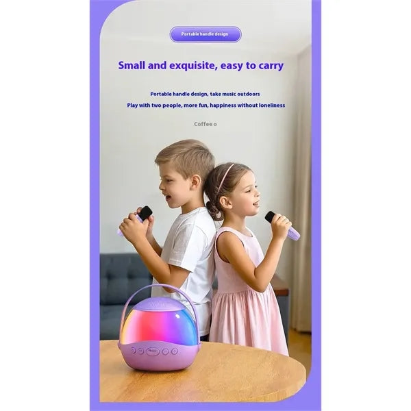 Wireless Bluetooth Karaoke Speaker with Dual Microphones