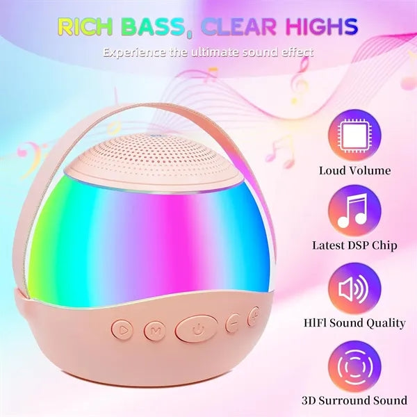 Wireless Bluetooth Karaoke Speaker with Dual Microphones