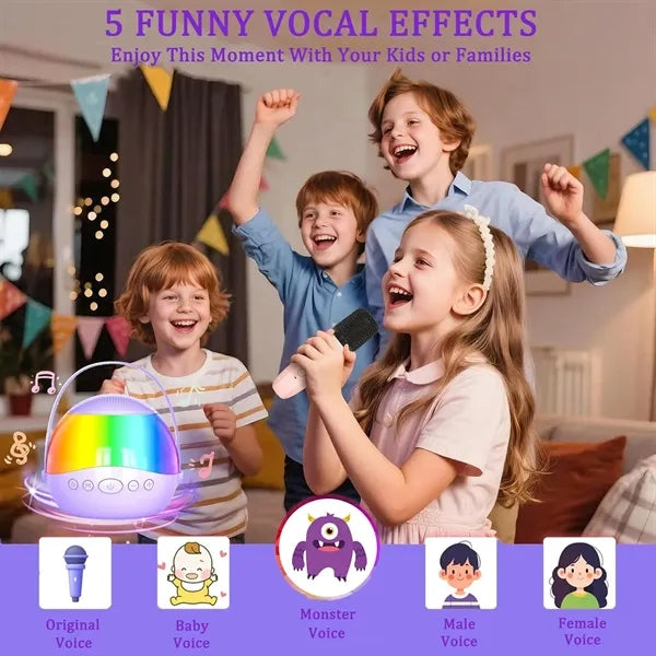 Wireless Bluetooth Karaoke Speaker with Dual Microphones
