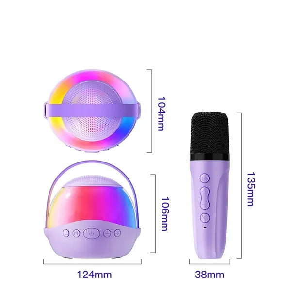 Wireless Bluetooth Karaoke Speaker with Dual Microphones