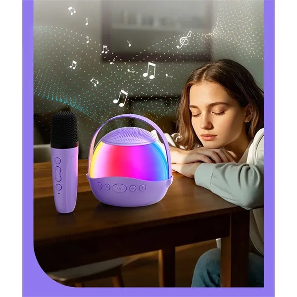 Wireless Bluetooth Karaoke Speaker with Dual Microphones