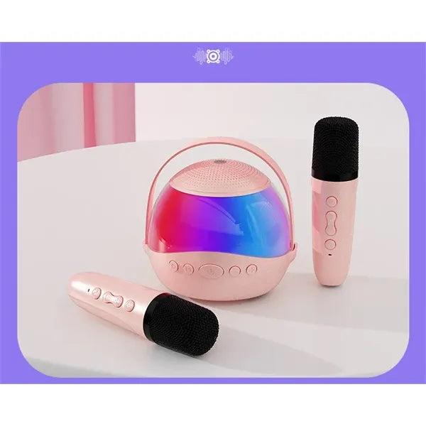 Wireless Bluetooth Karaoke Speaker with Dual Microphones