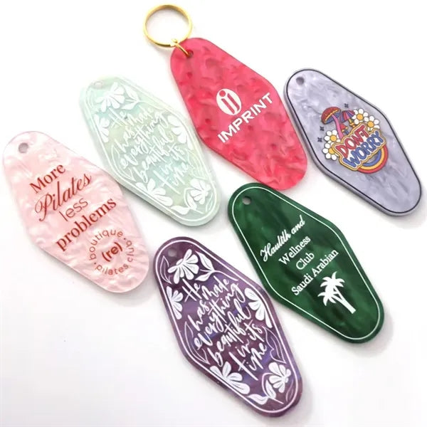 Acrylic Hotel Keychain Motel Key Tag