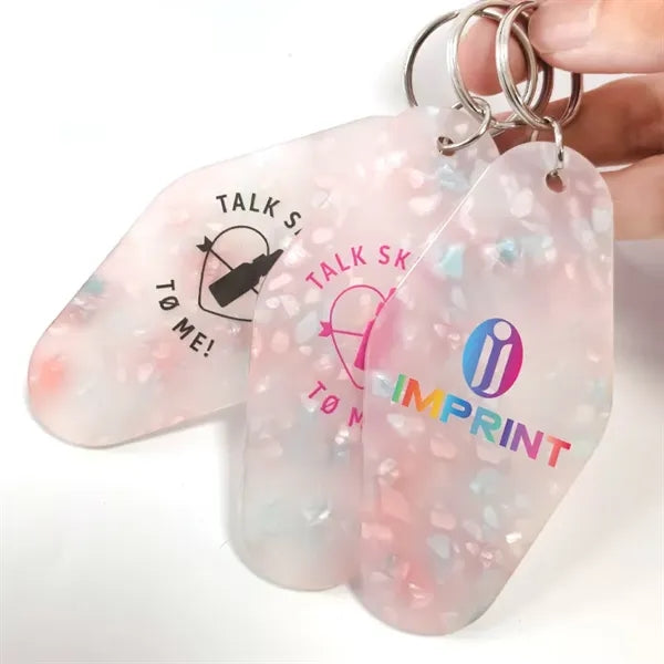 Acrylic Hotel Keychain Motel Key Tag