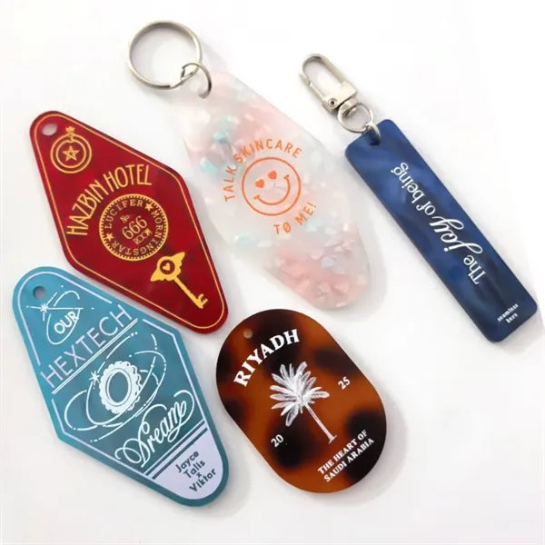 Acrylic Hotel Keychain Motel Key Tag