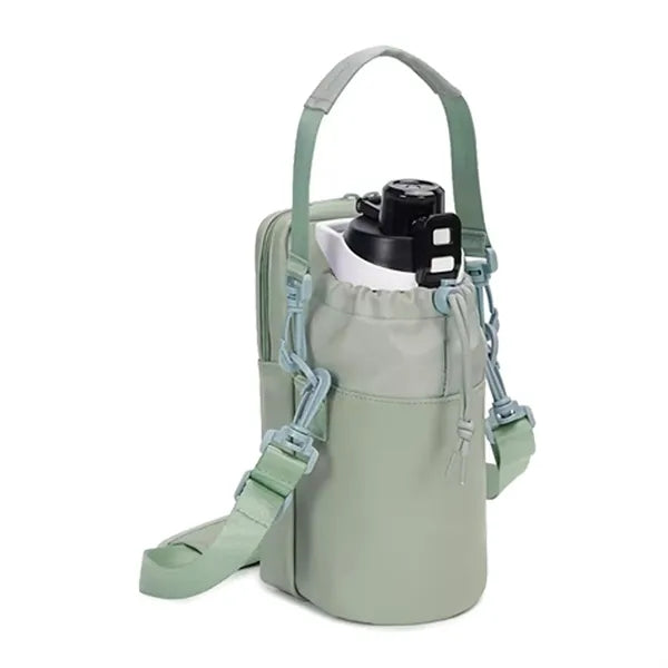 Water Bottle Carrier Strap Bag with Pocket for Storage