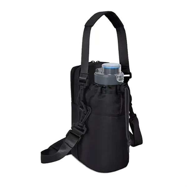 Water Bottle Carrier Strap Bag with Pocket for Storage