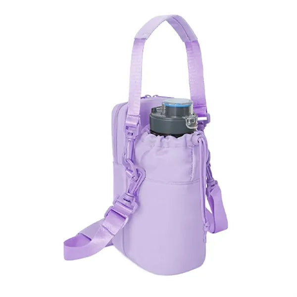 Water Bottle Carrier Strap Bag with Pocket for Storage