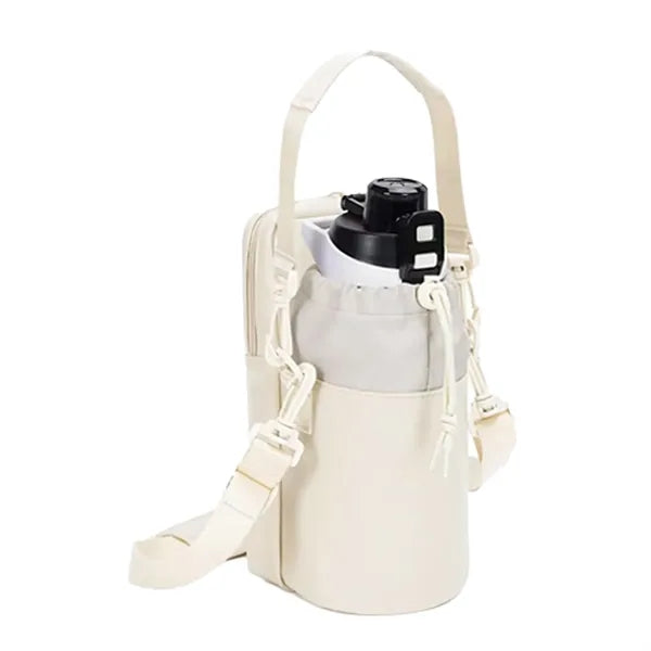 Water Bottle Carrier Strap Bag with Pocket for Storage