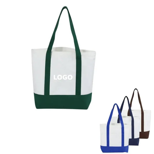 Colorful Handle Canvas Tote Bag