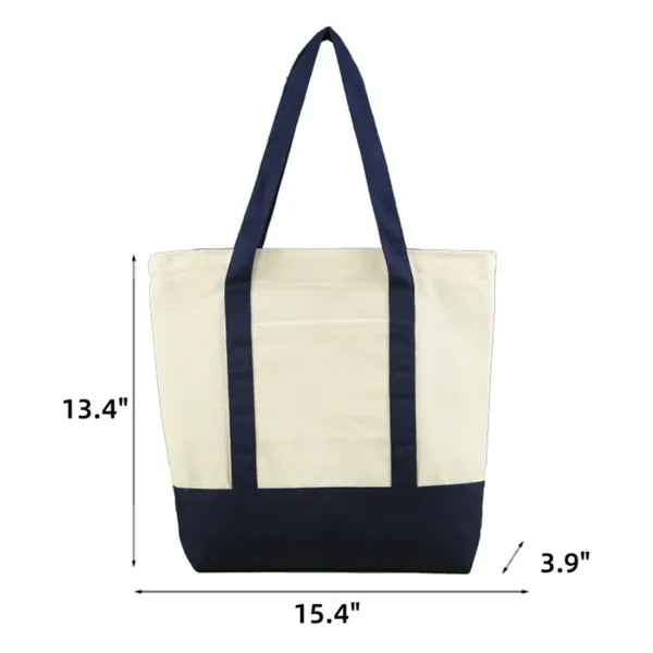 Colorful Handle Canvas Tote Bag
