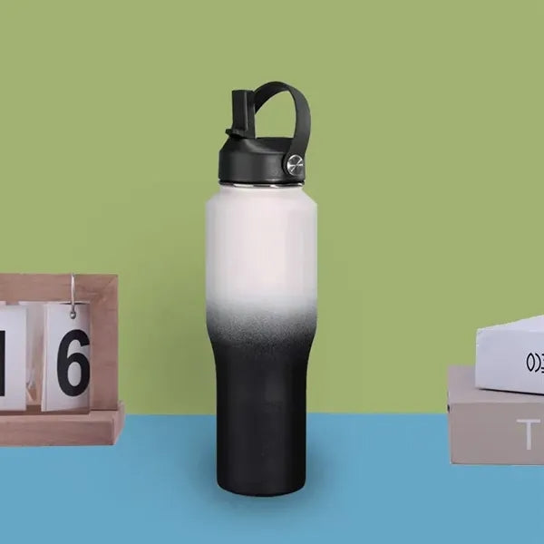 32oz Gradient Stainless Steel Sports Water Bottle with Straw