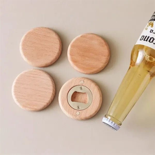 Solid Wood Bottle Opener Magnetic Suction