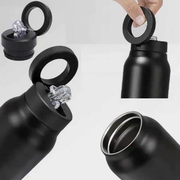 Stainless Steel Thermos w/ Magnetic Phone Stand