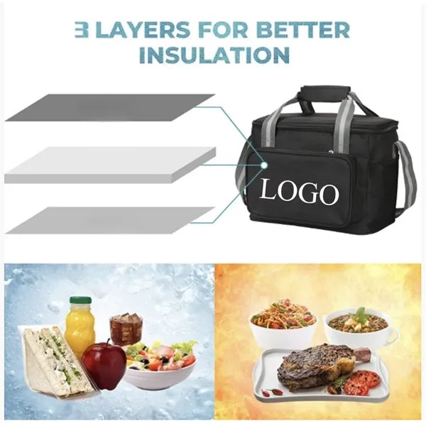 Insulated Oxford Cloth Pearl Cotton PEVA Cooler Bag