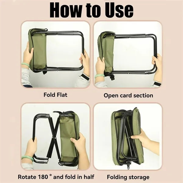 Portable Folding Camping Stool with Carry Bag