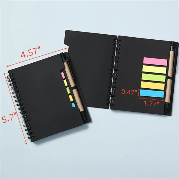 Spiral Notebook Notepad Memo Pad Sticky Notes With Pen