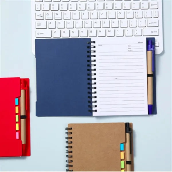 Spiral Notebook Notepad Memo Pad Sticky Notes With Pen