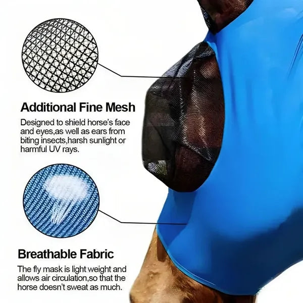 Horse Face Cover Mask with UV Insect Protection