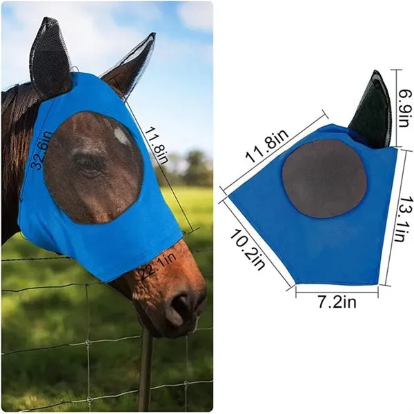 Horse Face Cover Mask with UV Insect Protection