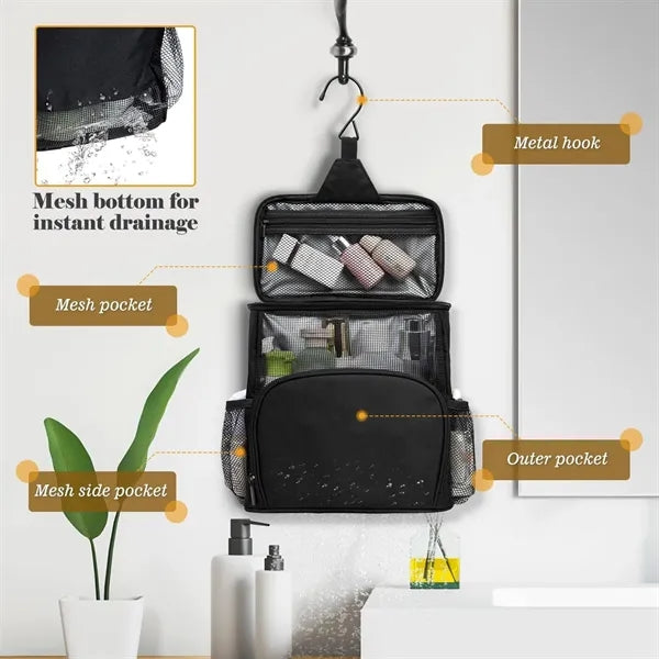 Hanging Mesh Shower Bag with Hook