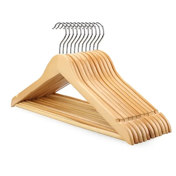 Shoulder Grooves Anti Slip Wooden Clothes Hanger