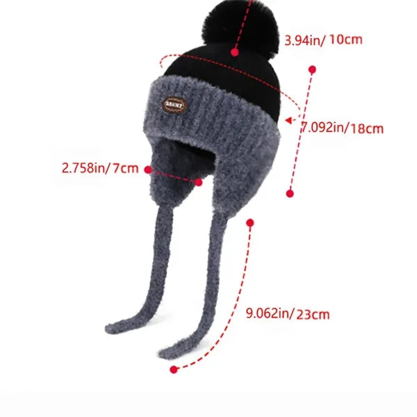 Children's Boys and Girls Outdoor Plush Lined Warm Knit Hat