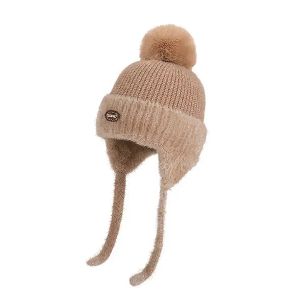 Children's Boys and Girls Outdoor Plush Lined Warm Knit Hat