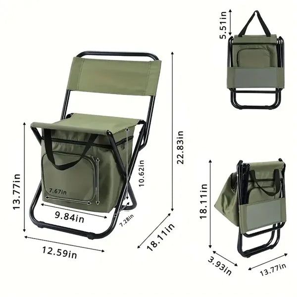 Camping Portable Folding Chair With Storage Bag