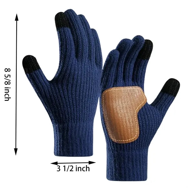 Touchscreen Knitted Winter Gloves with Elastic Cuff