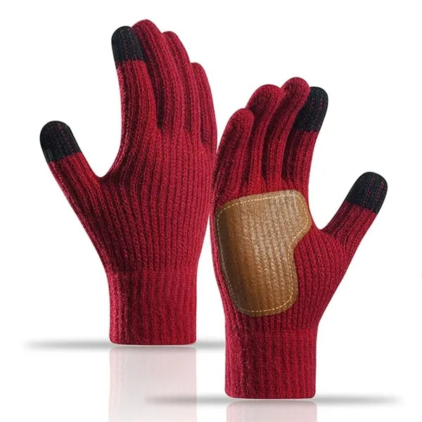 Touchscreen Knitted Winter Gloves with Elastic Cuff