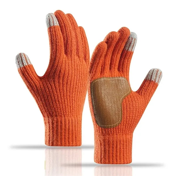 Touchscreen Knitted Winter Gloves with Elastic Cuff