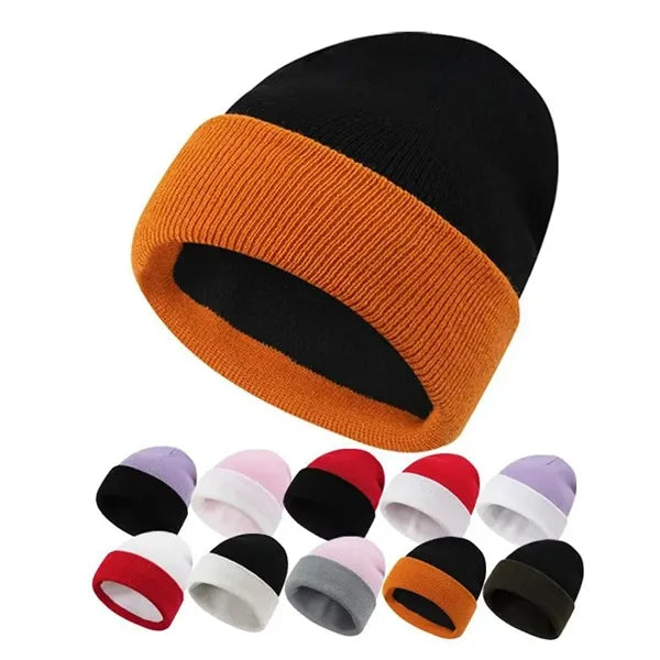 Winter Striped Beanie Hat