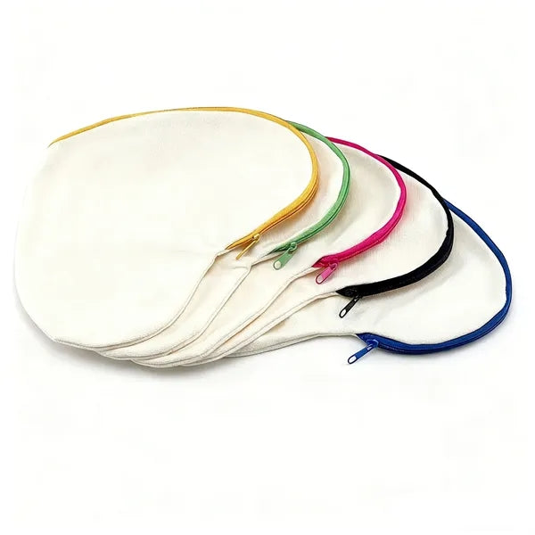 Heart Shaped Cotton Pencil Bag Zipper Pouch