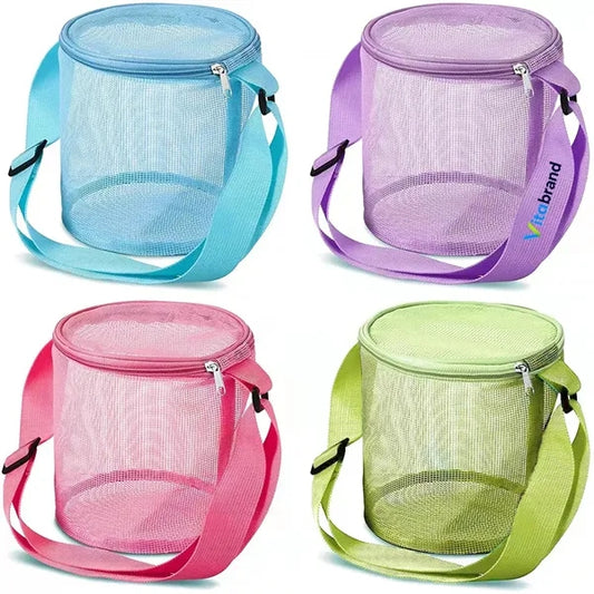 Mesh Beach Toy Storage Bag Organizer Portable Bucket