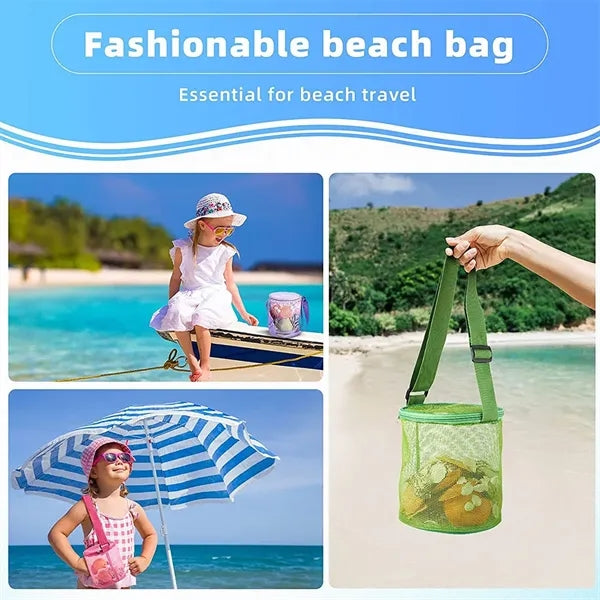 Mesh Beach Toy Storage Bag Organizer Portable Bucket