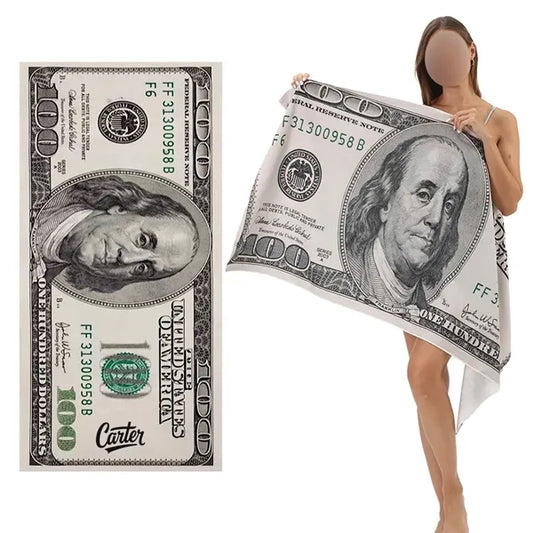 Digital print oversized bath towel made of ultra-fine
