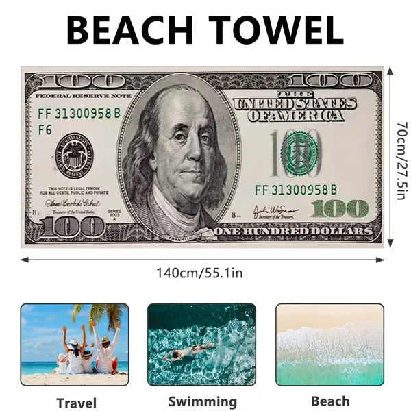 Digital print oversized bath towel made of ultra-fine